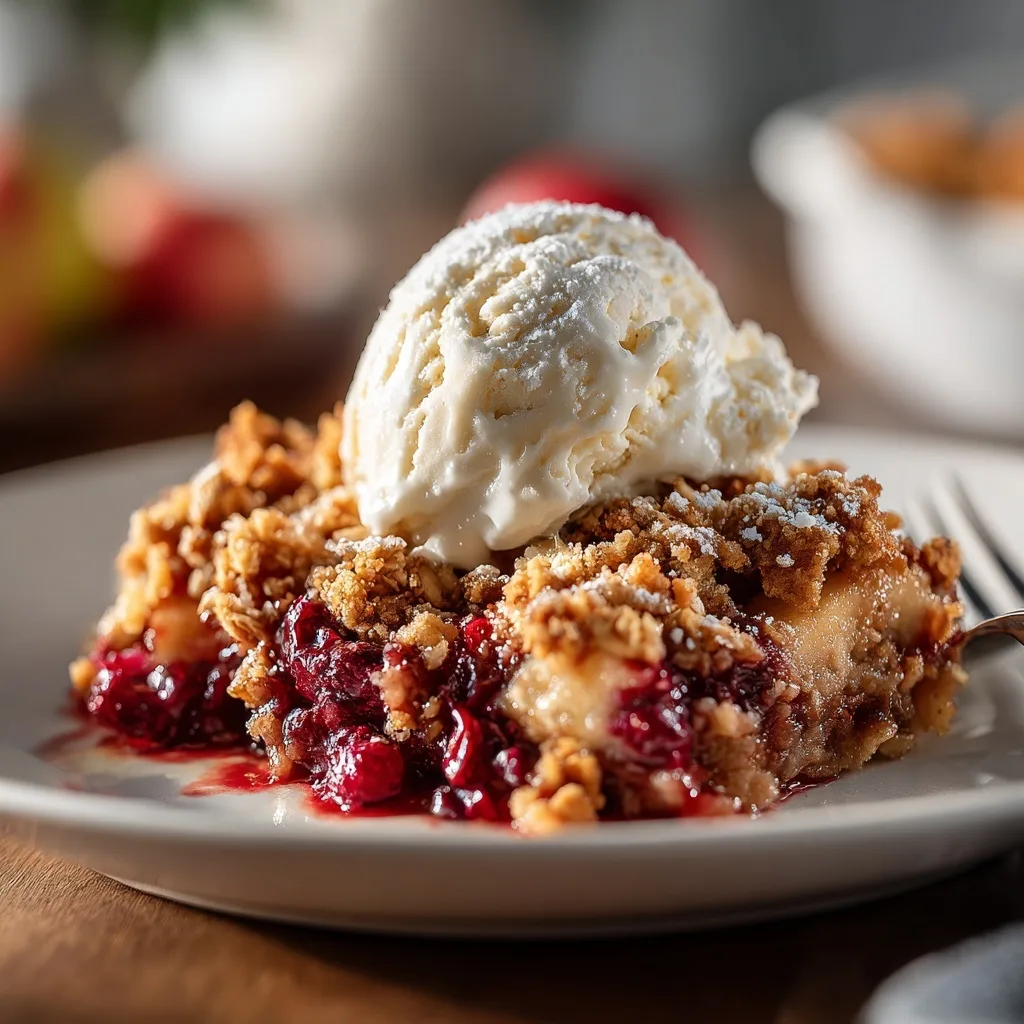 Delicious Apple Cranberry Crisp Recipe | Easy Homemade Autumn Dessert