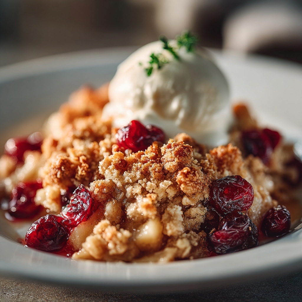 Delicious Apple Cranberry Crisp Recipe | Easy Homemade Autumn Dessert