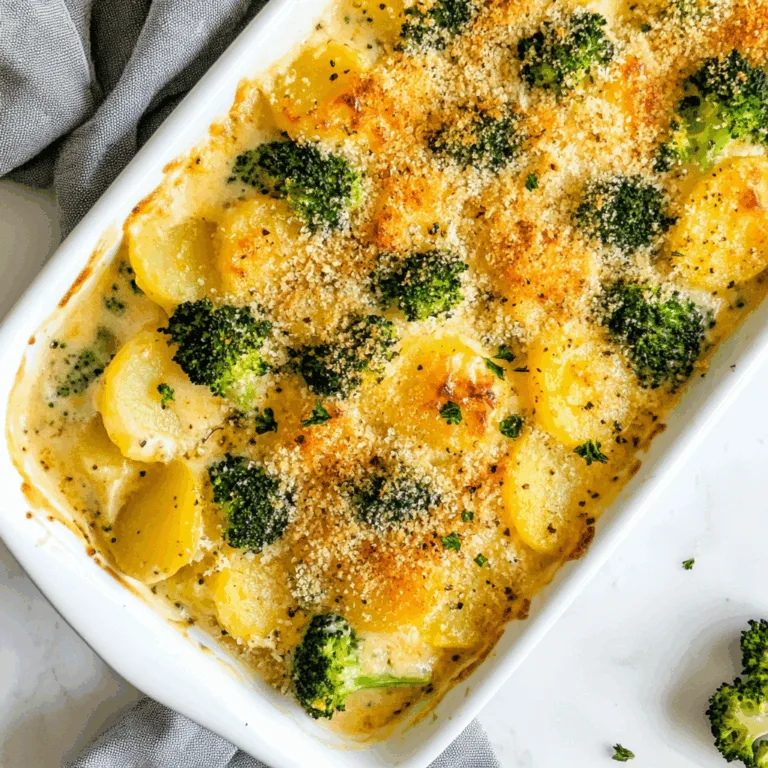 Creamy Vegan Potato Broccoli Casserole | Easy Gluten-Free Recipe