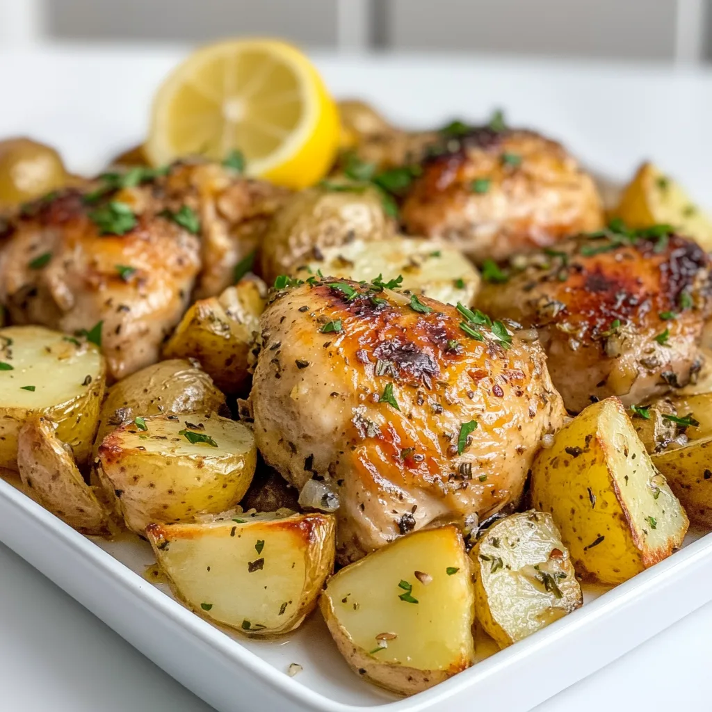 Greek Slow Cooker Lemon Chicken and Potatoes Recipe | Easy Mediterranean Dinner