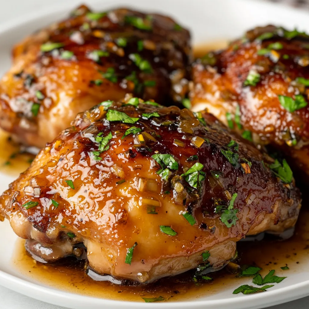 Honey Garlic Slow Cooker Chicken Thighs