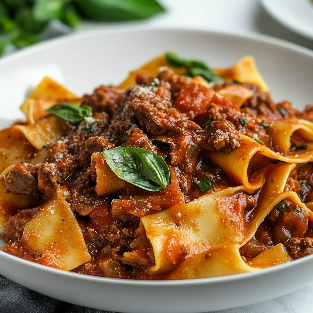 Slow Cooker Beef Ragu with Pappardelle | Easy Hearty Italian Dinner Recipe