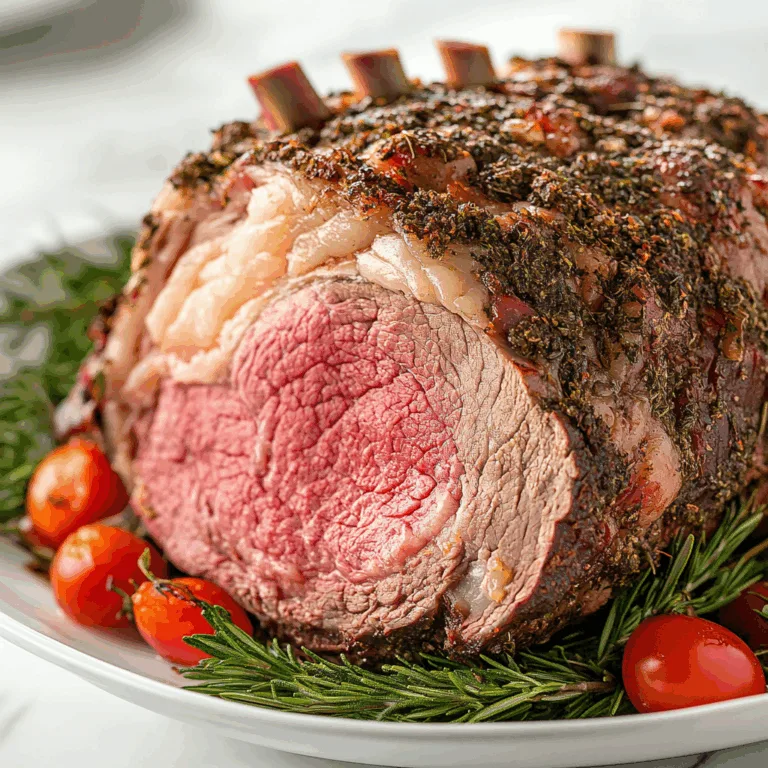 Herb-Crusted Prime Rib Roast Recipe | Juicy & Flavorful Holiday Beef Roast