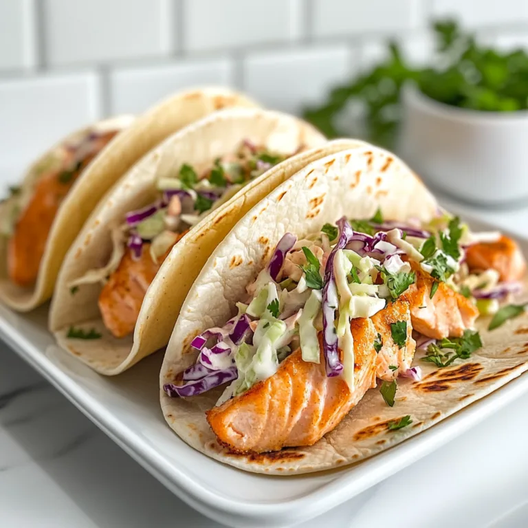 Crispy Air Fryer Salmon Tacos with Tangy Slaw | Easy & Healthy Recipe