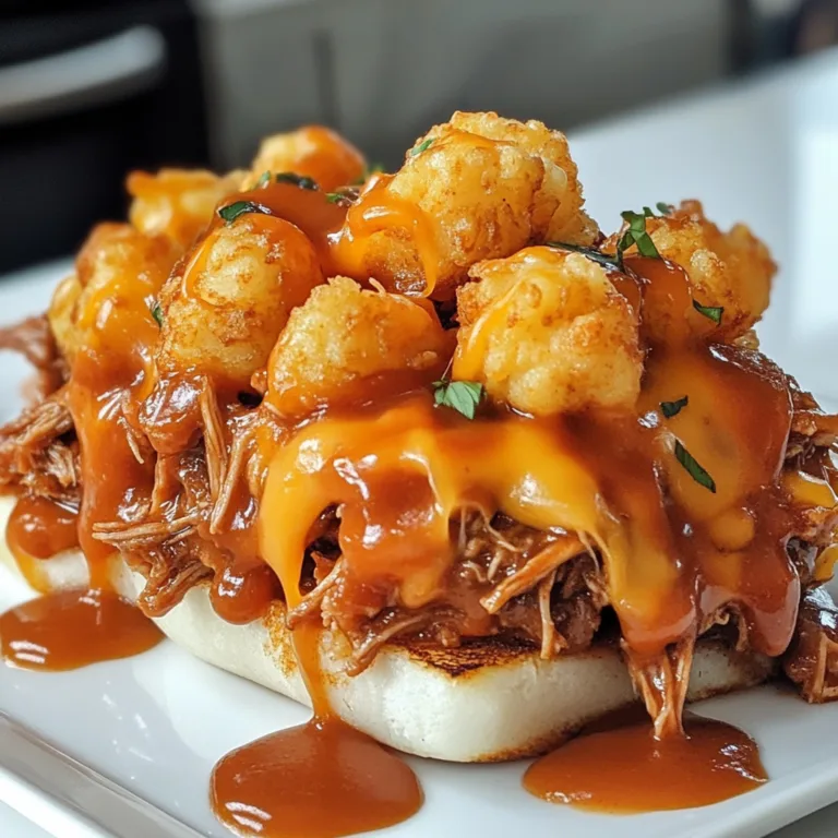 BBQ Pulled Chicken with Crispy Tater Tots & Melted Cheese | Ultimate Comfort Food Recipe