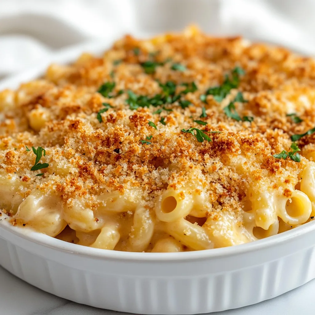 Ultimate Baked Macaroni and Cheese Recipe with Crispy Panko Topping | Creamy &amp; Crunchy Delight