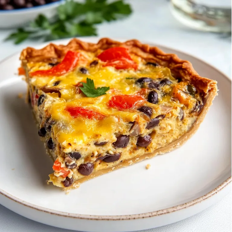 Delicious Black Bean & Pepper Jack Quiche Recipe | Easy & Flavorful Breakfast