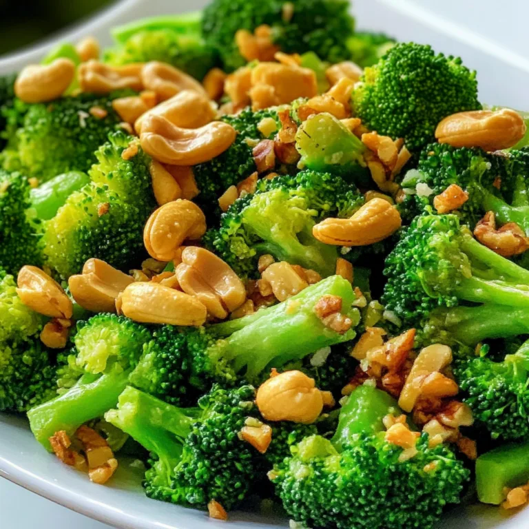 Delicious Broccoli with Garlic Butter and Cashews Recipe | Healthy & Easy Side Dish