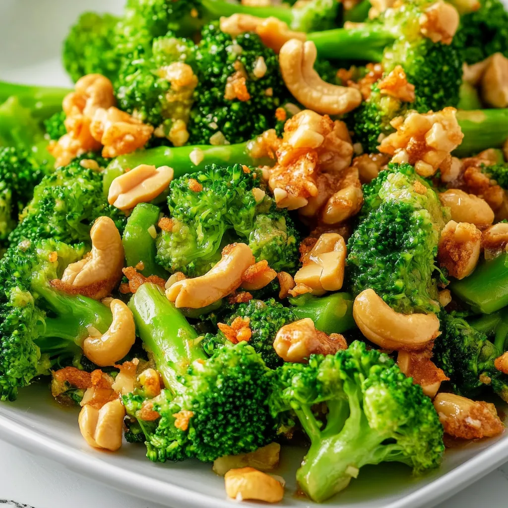 Delicious Broccoli with Garlic Butter and Cashews Recipe | Healthy &amp; Easy Side Dish
