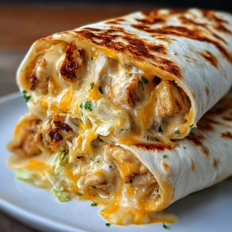 Delicious Cheesy Garlic Chicken Wraps Recipe | Easy & Tasty Meal Idea