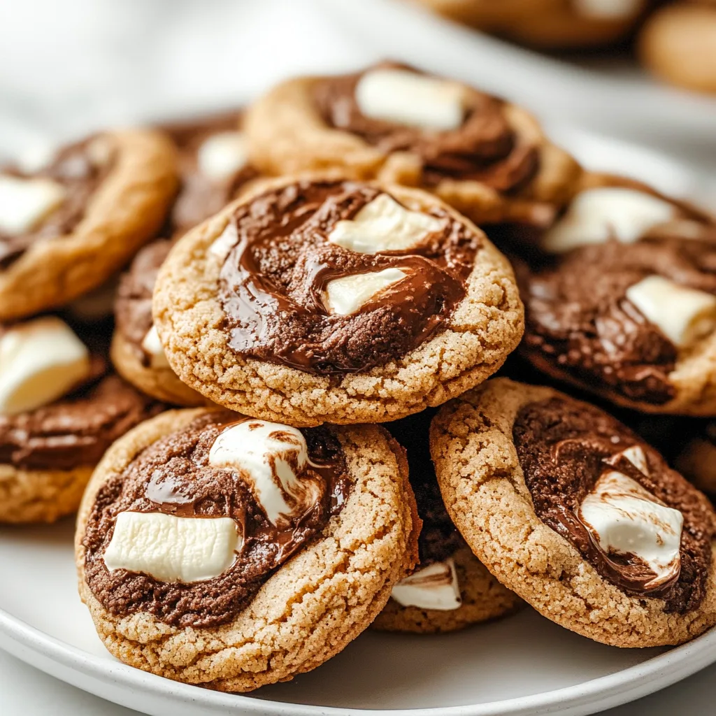 Delicious Chocolate Marshmallow Swirl Cookies Recipe | Soft &amp; Chewy Treats