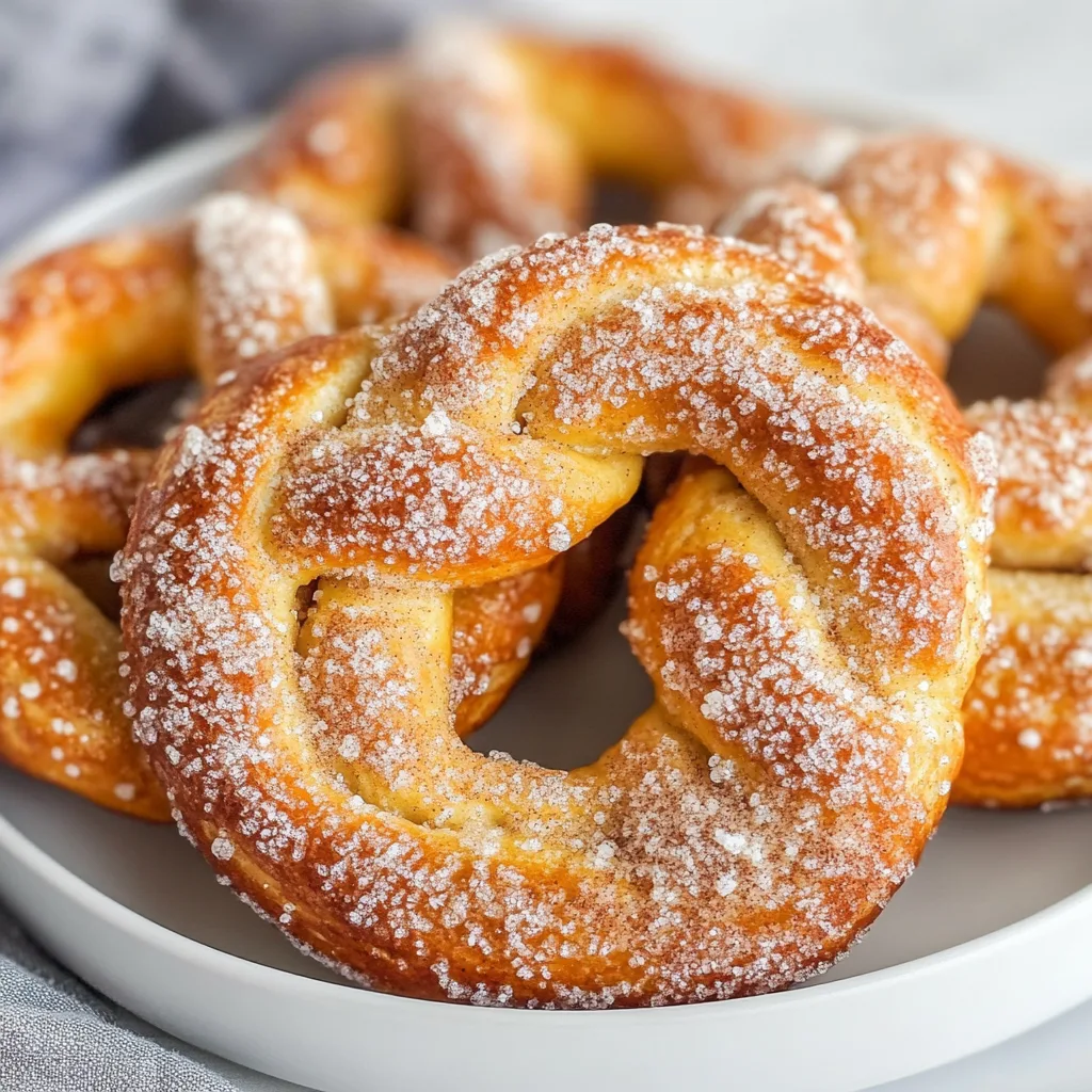 Delicious Cinnamon Sugar Soft Pretzels Recipe | Easy &amp; Homemade Pretzels