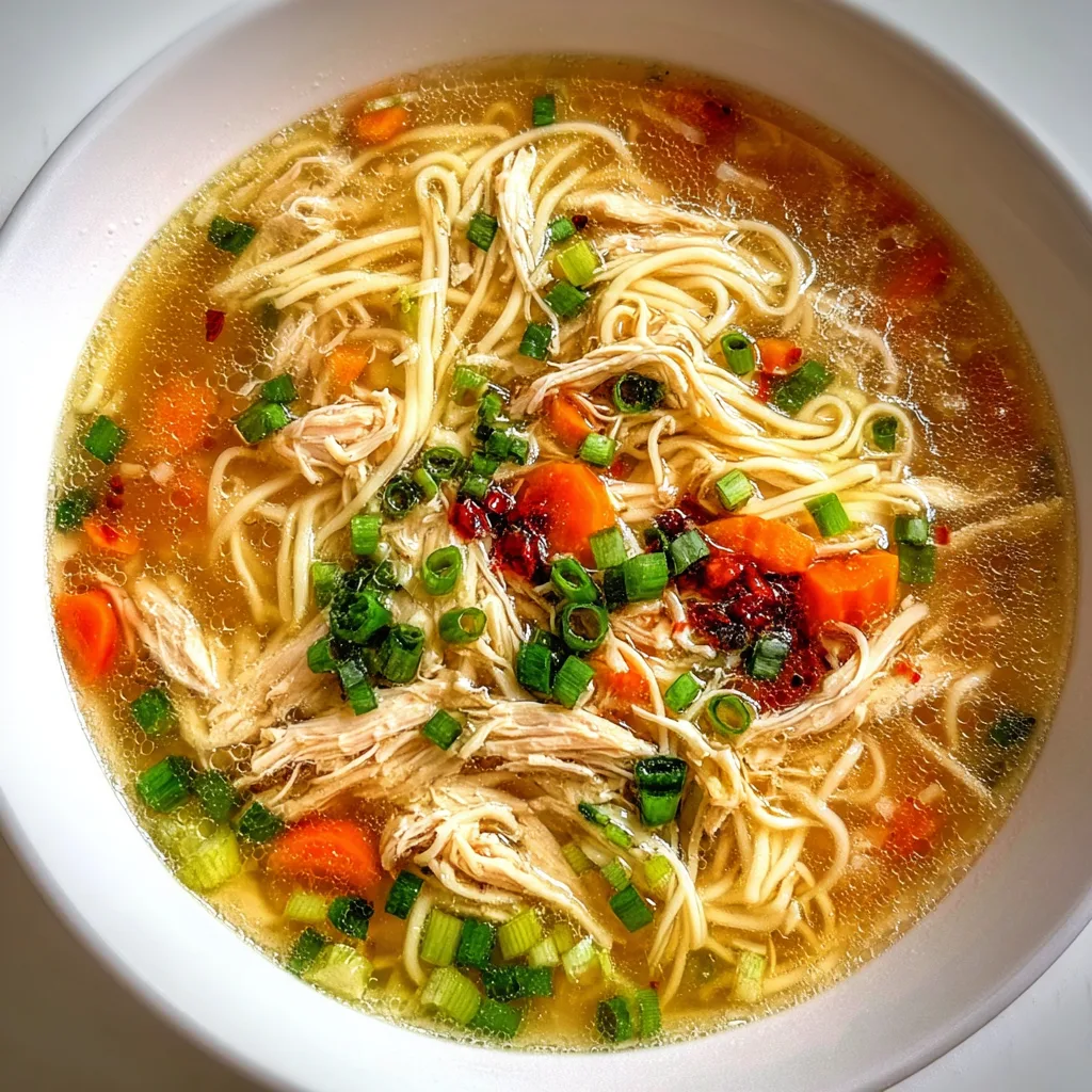 Classic Ginger Garlic Chicken Noodle Soup Recipe | Easy &amp; Comforting Meal