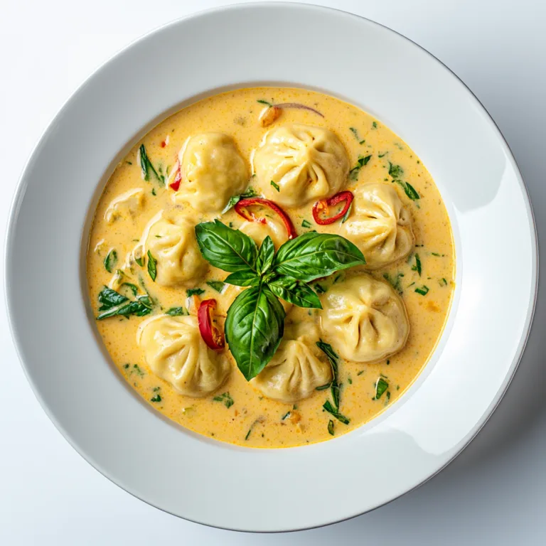 Delicious Coconut Curry Soup with Dumplings Recipe | Easy & Flavorful Meal