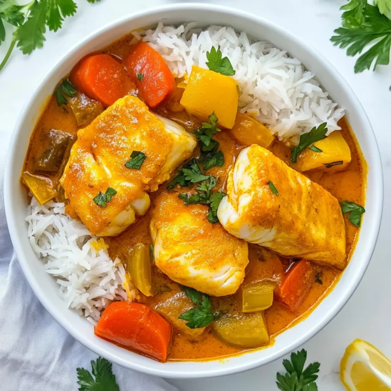 Cozy Crockpot Coconut Fish Curry with Tender Cod & Fresh Vegetables | Easy Slow Cooker Recipe