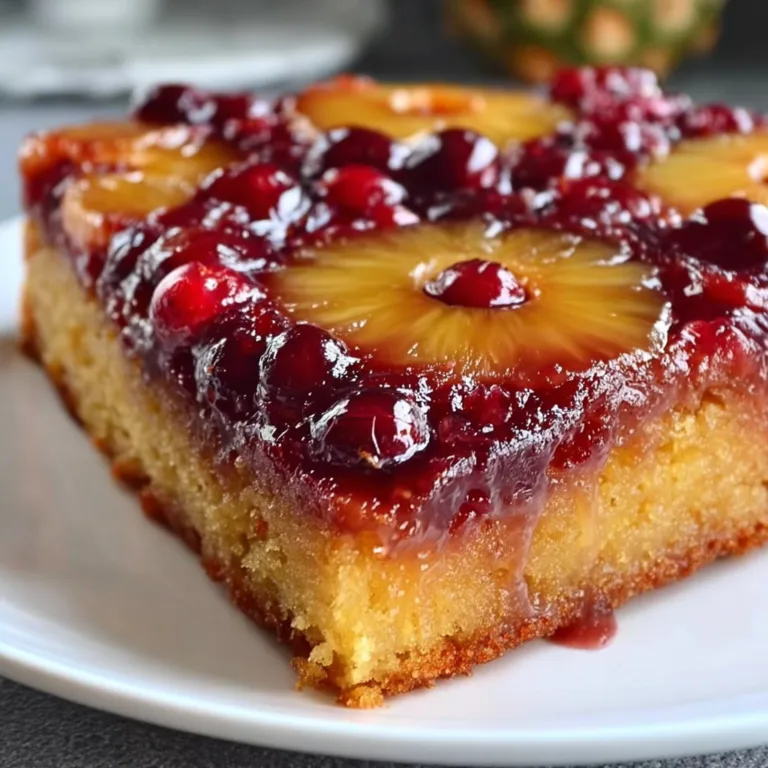 Delicious Cranberry Pineapple Upside-Down Cake Recipe | Easy & Moist Dessert