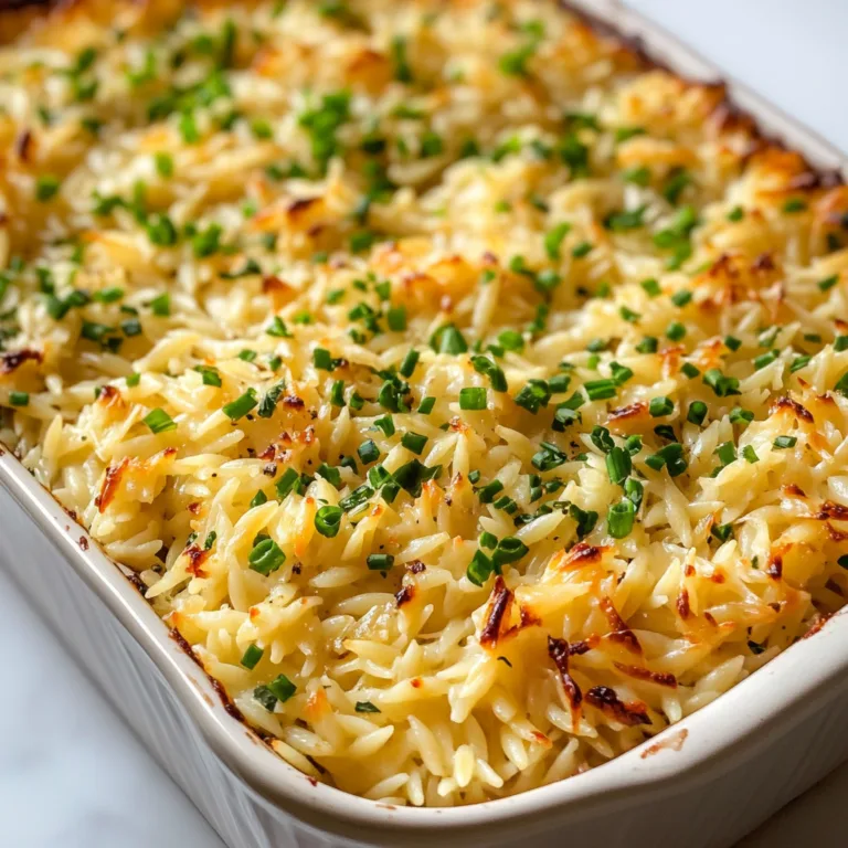 Creamy Cottage Cheese Baked Orzo with Roasted Garlic | Easy Comfort Food Recipe