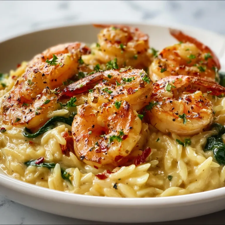Creamy Garlic Orzo Tuscan Shrimp Recipe | Easy & Delicious Dinner Ideas