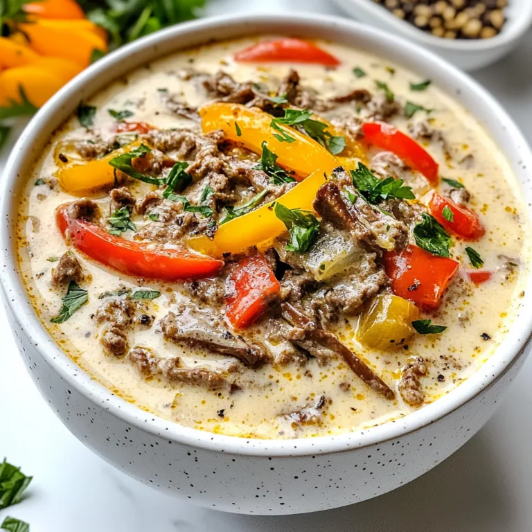Creamy Philly Cheesesteak Soup Recipe | Easy & Delicious Comfort Food
