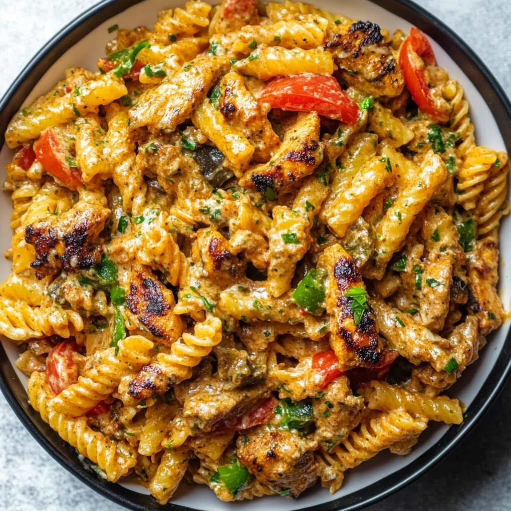 Creamy Rasta Pasta with Jerk Chicken