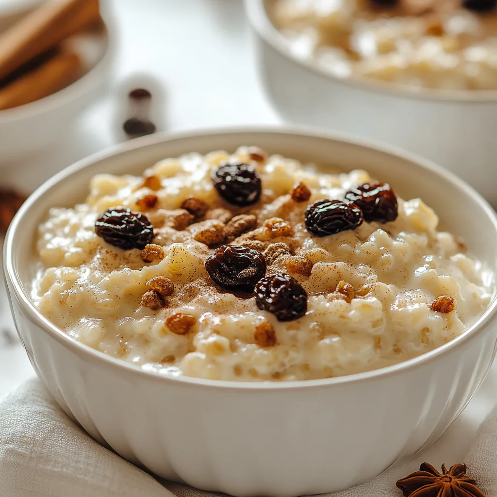 Creamy Rice Pudding with Cinnamon and Raisins – Deliciously Comforting Dessert Recipe
