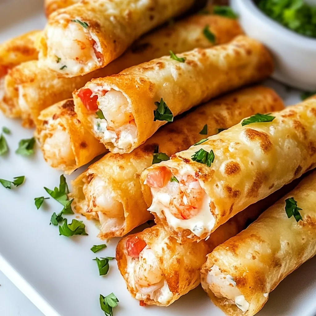 Crispy Crab and Shrimp Queso Taquitos Recipe | Easy Seafood Appetizer