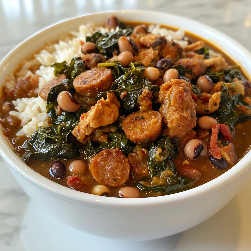 Hearty Crockpot Black Eyed Peas and Collard Greens Recipe – Easy Slow Cooker Southern Comfort Food