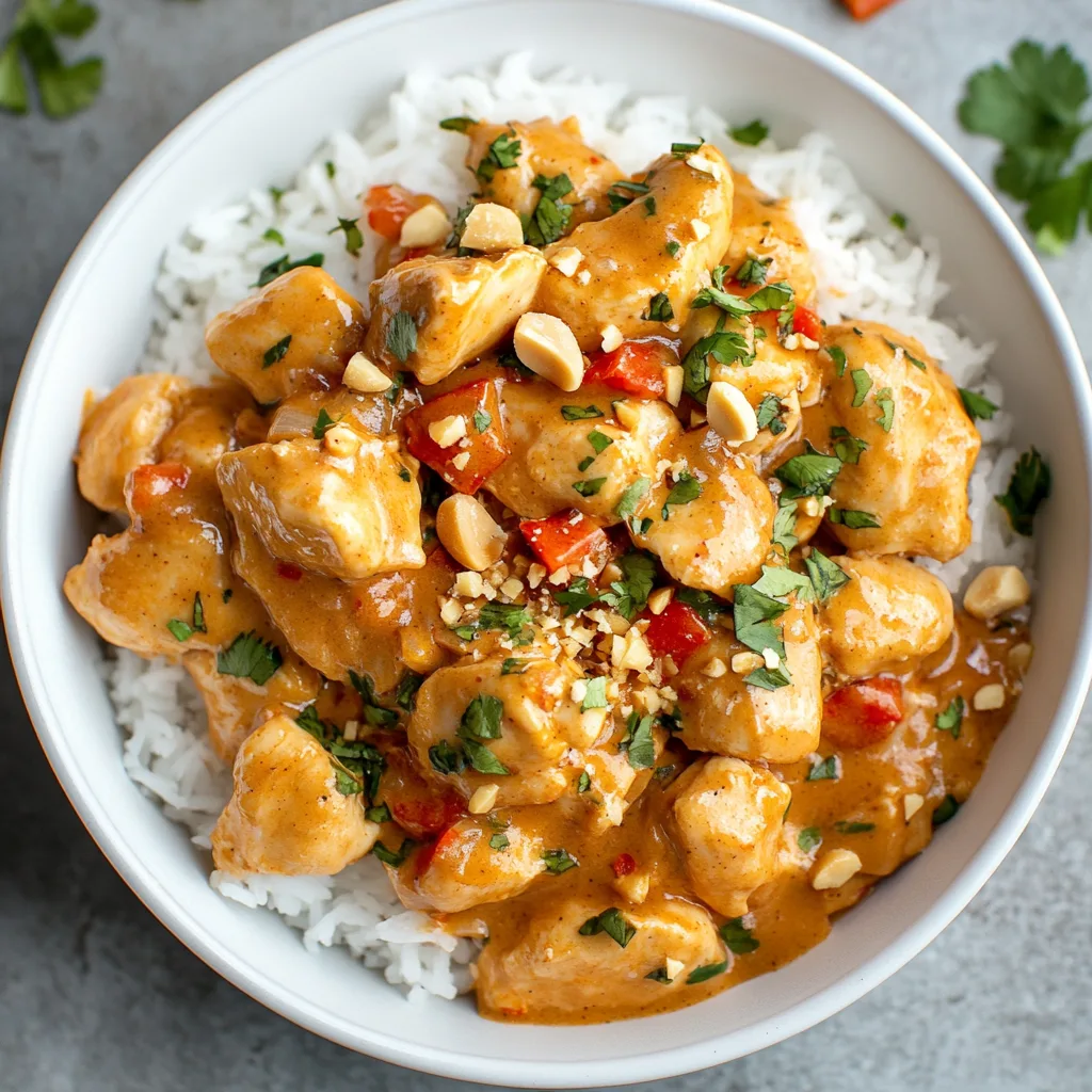 Crockpot Thai Peanut Chicken