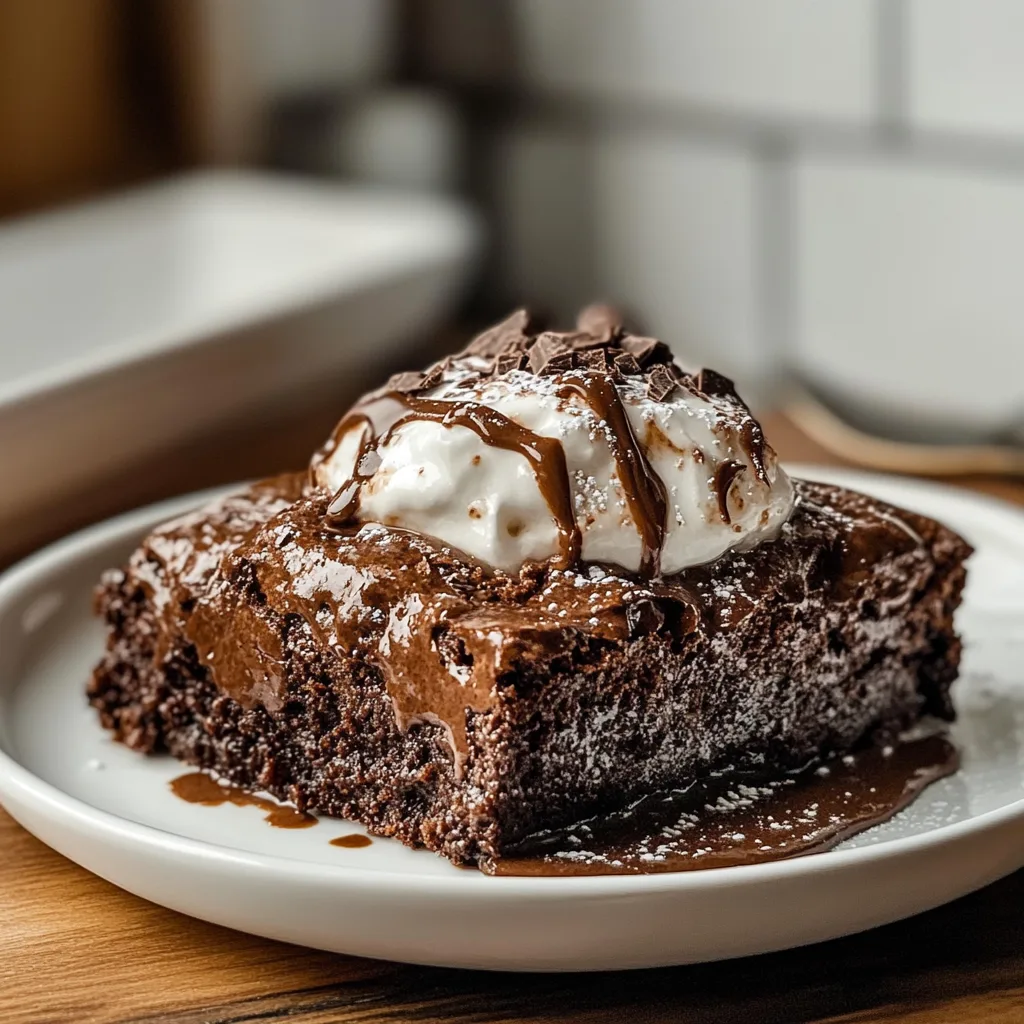 Decadent Crockpot Triple Chocolate Brownie Pudding Recipe | Easy Slow Cooker Dessert
