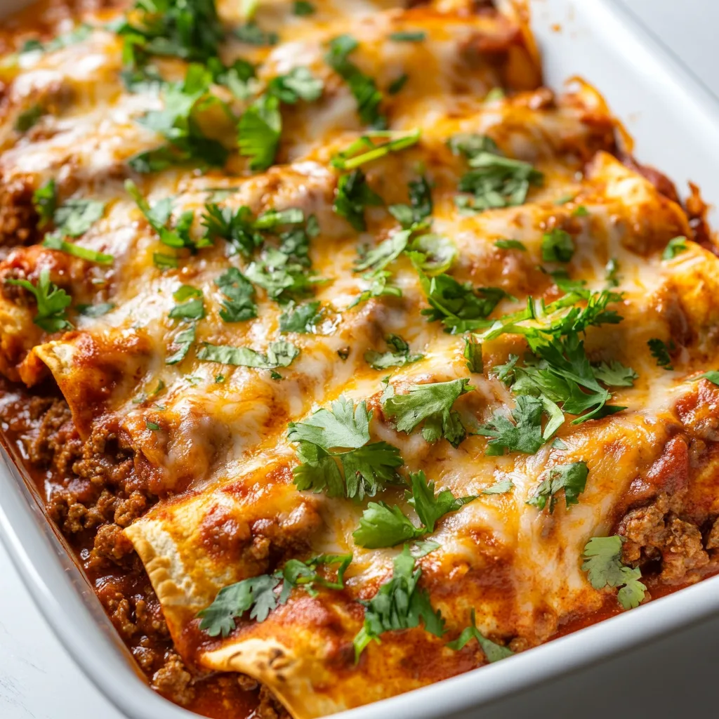 Easy Ground Beef Enchiladas Recipe | Quick &amp; Delicious Meal Idea