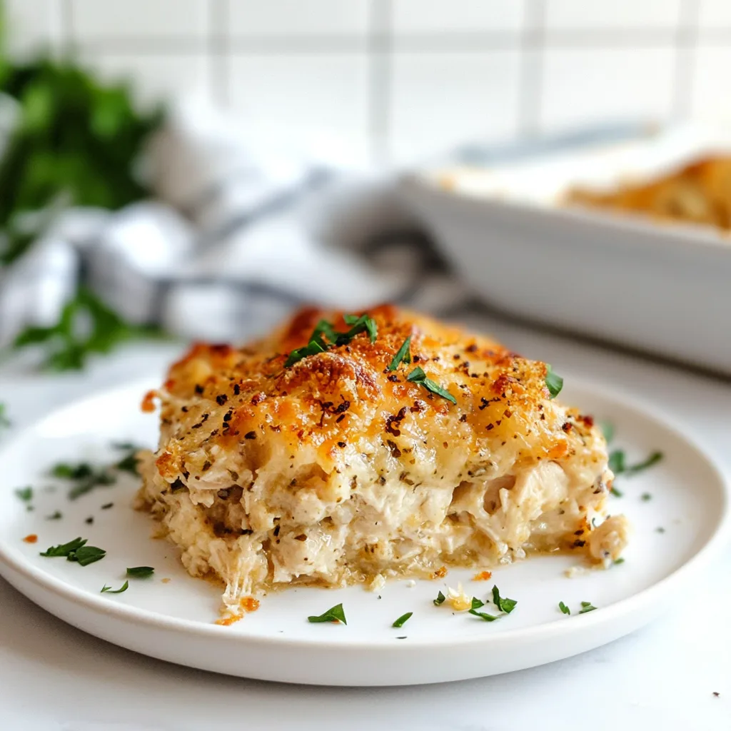 Garlic Butter Chicken Dump and Bake Casserole