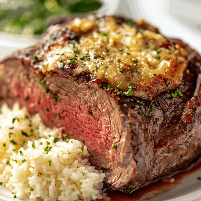 Garlic Butter Oven Prime Rib with Rice | Juicy &amp; Flavorful Recipe