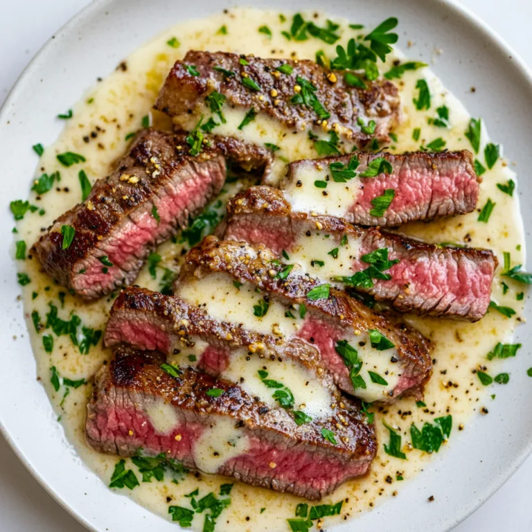 Garlic Butter Steak with Parmesan Cream Sauce | Easy &amp; Delicious Recipe