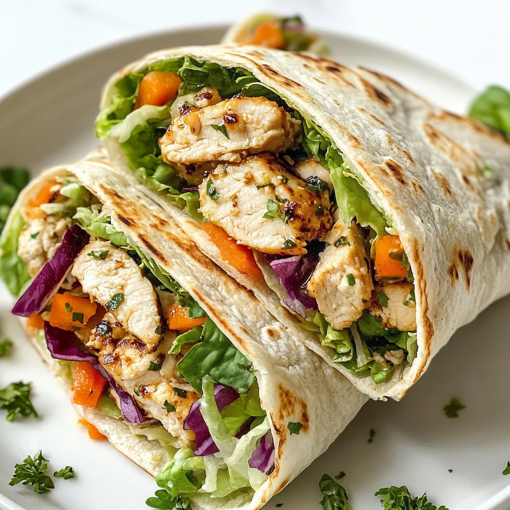 Delicious Garlic Chicken Wraps Recipe | Easy &amp; Healthy Meal Idea