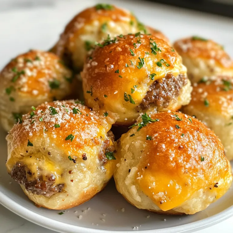 Garlic Parmesan Cheeseburger Bombs Recipe | Easy & Delicious Appetizer