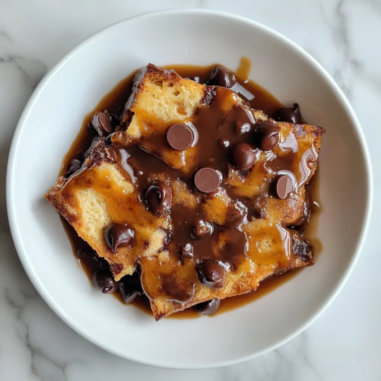Gluten-Free Chocolate Chip Bread Pudding with Decadent Caramel Sauce Recipe