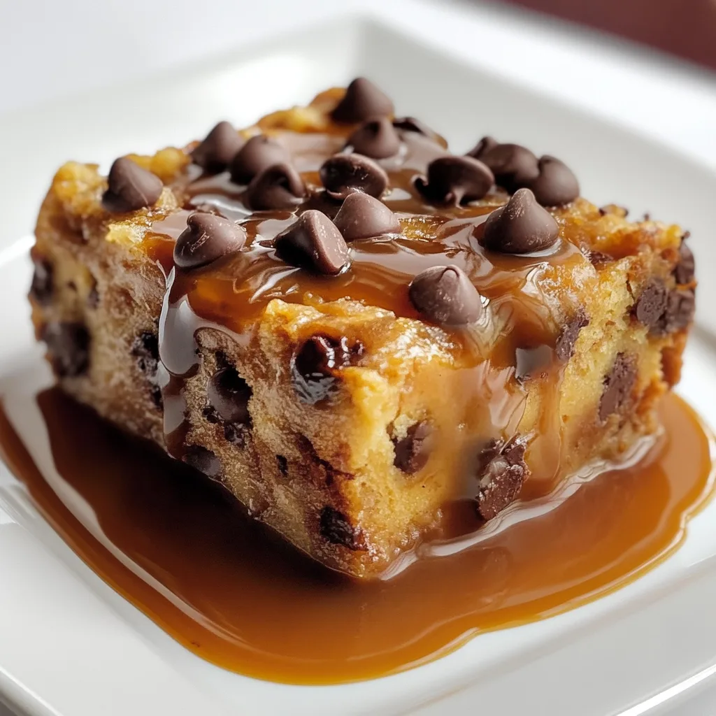 Gluten-Free Chocolate Chip Bread Pudding with Decadent Caramel Sauce Recipe