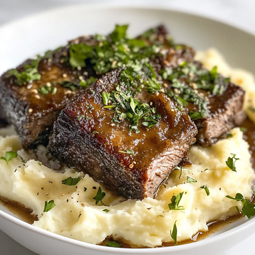 Gluten-Free Instant Pot Short Ribs with Garlic Mashed Potatoes Recipe