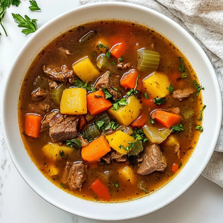 Hearty Beef and Vegetable Soup Recipe | Comforting & Nutritious Meal
