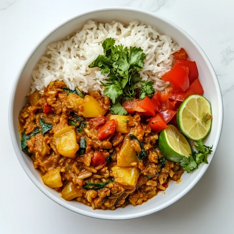 Indian Curry Vegetable Rice Bowl with Creamy Curry Yogurt Sauce | Healthy & Flavorful Meal