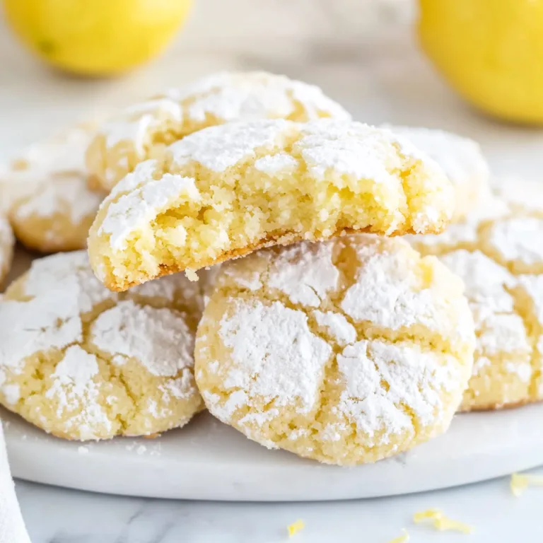 Delicious Lemon Crinkle Cookies Recipe – Easy, Soft & Zesty Treats