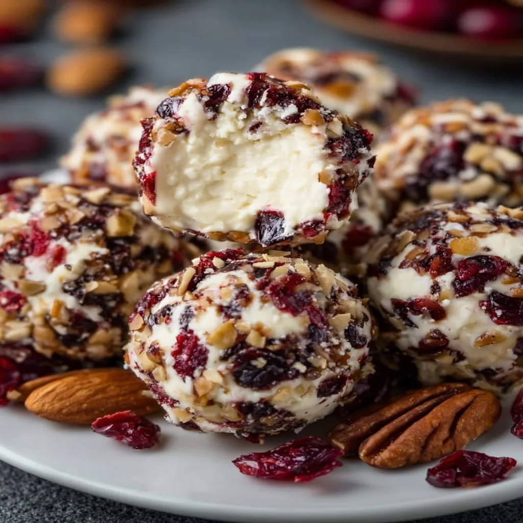 Easy No-Bake Cranberry Cheese Balls Recipe | Perfect Holiday Appetizer