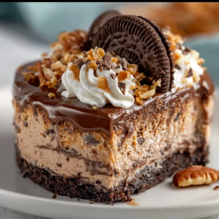 No-Bake German Chocolate Cheesecake Recipe | Easy & Delicious Dessert
