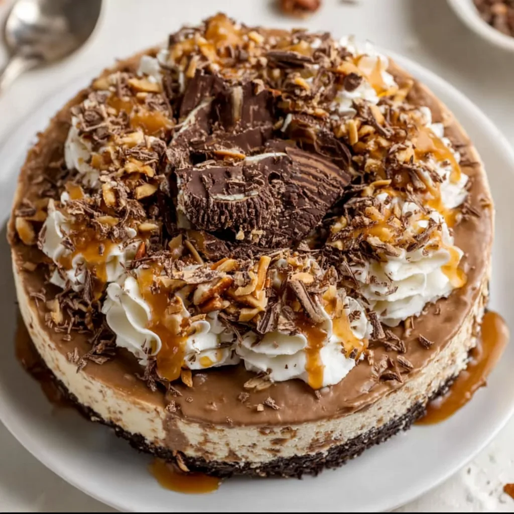 No-Bake German Chocolate Cheesecake Recipe | Easy &amp; Delicious Dessert