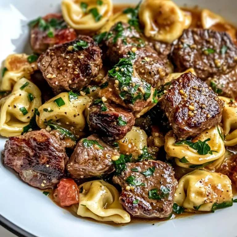 One-Pan Cowboy Butter Tortellini Steak Bites Recipe | Easy Dinner Idea