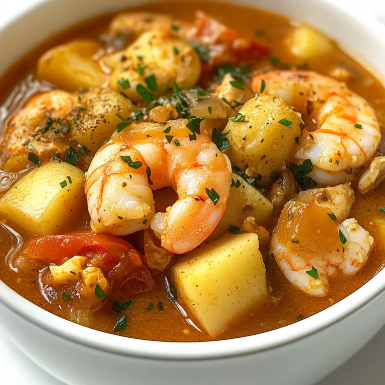 One-Pot Slow Cooker Seafood Stew with Shrimp, White Fish &amp; Potatoes Recipe