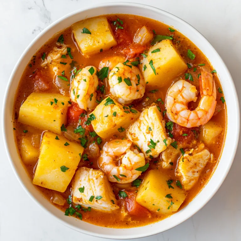 One-Pot Slow Cooker Seafood Stew with Shrimp, White Fish & Potatoes Recipe