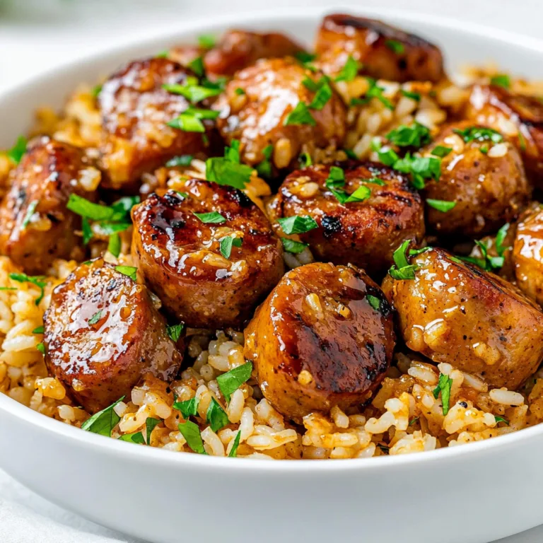 One-Skillet Cajun Honey Garlic Sausage &amp; Rice | Easy Flavorful Dinner Recipe