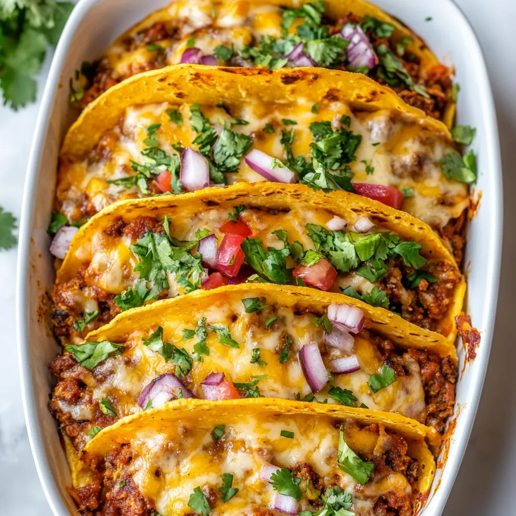 Oven-Baked Cheesy Tacos Recipe | Easy &amp; Delicious Baked Taco Dinner