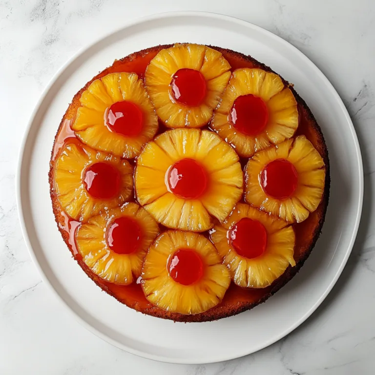 Delicious Pineapple Upside Down Cake Recipe with Maraschino Cherries – Easy & Classic Dessert